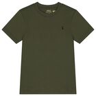 Boys Green Logo T-Shirt, 1, hi-res