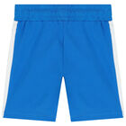 Boys Blue Logo Shorts, 1, hi-res