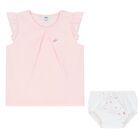 Baby Girls Pink Top & Shorts Set, 1, hi-res