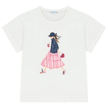 Girls White T-Shirt