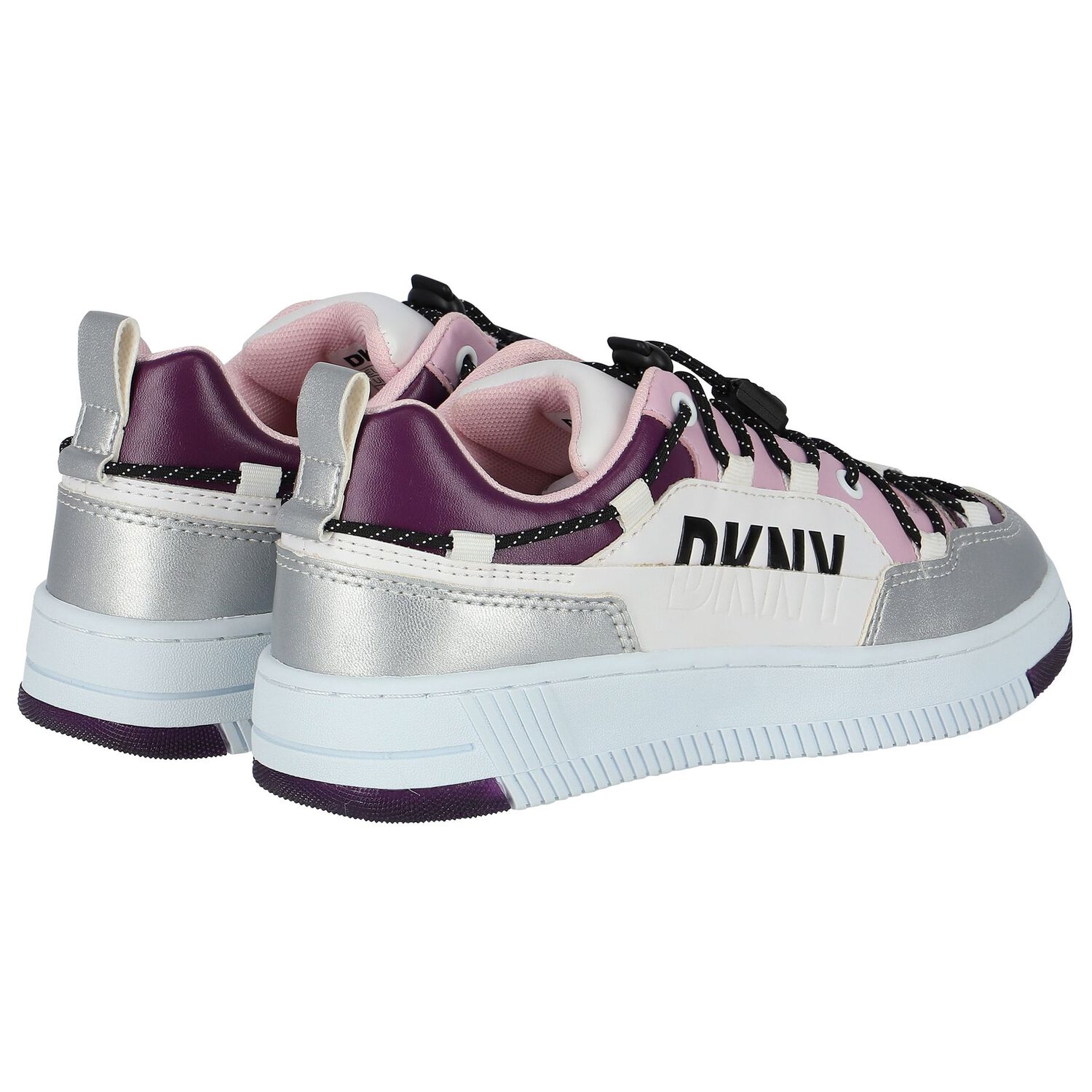 Girls Multi-Coloured Logo Trainers, 1, hi-res