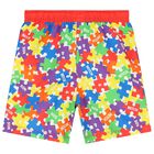 Boys Multi-Coloured Logo Puzzle Shorts Set, 1, hi-res