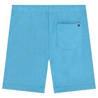 Boys Blue Logo Shorts, 1, hi-res