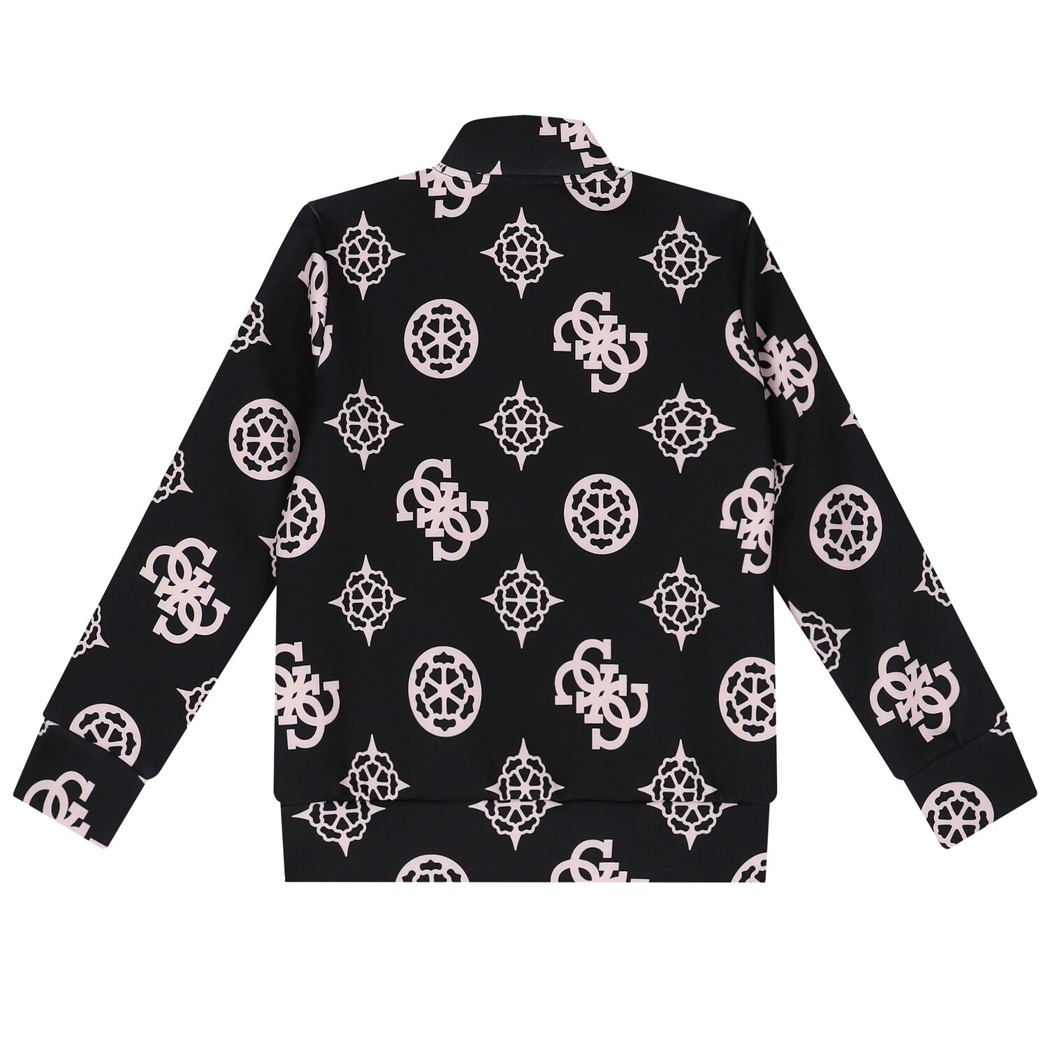 Girls Beige Logo Zip Up Top, 1, hi-res