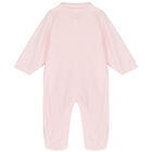Baby Girls Pink Teddy Babygrow, 1, hi-res