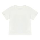 Younger Boys White Logo T-Shirt, 1, hi-res