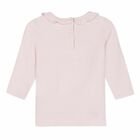 Baby Girls Pink Cotton Top, 1, hi-res