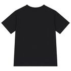 Boys Black Cotton T-Shirt, 2, hi-res