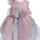 Girls Pink & Purple Organza Flower Dress, 1, hi-res