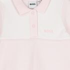 Younger Girls Pink Logo Polo Dress, 1, hi-res