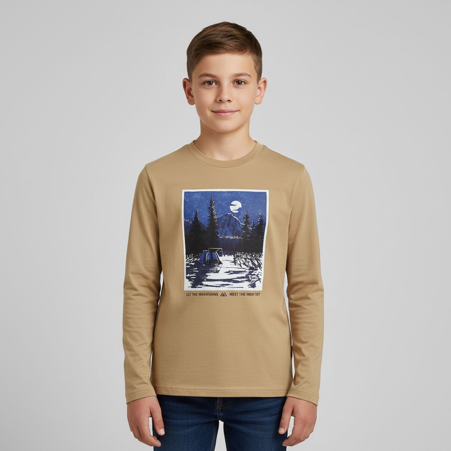 Boys Beige Long Sleeve Top, 1, hi-res