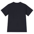 Boys Navy Blue Logo T-Shirt, 1, hi-res