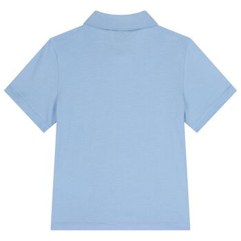 Boys Blue Logo Polo Shirt