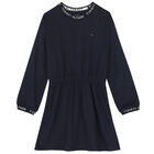 Girls Grey Logo Dress, 2, hi-res