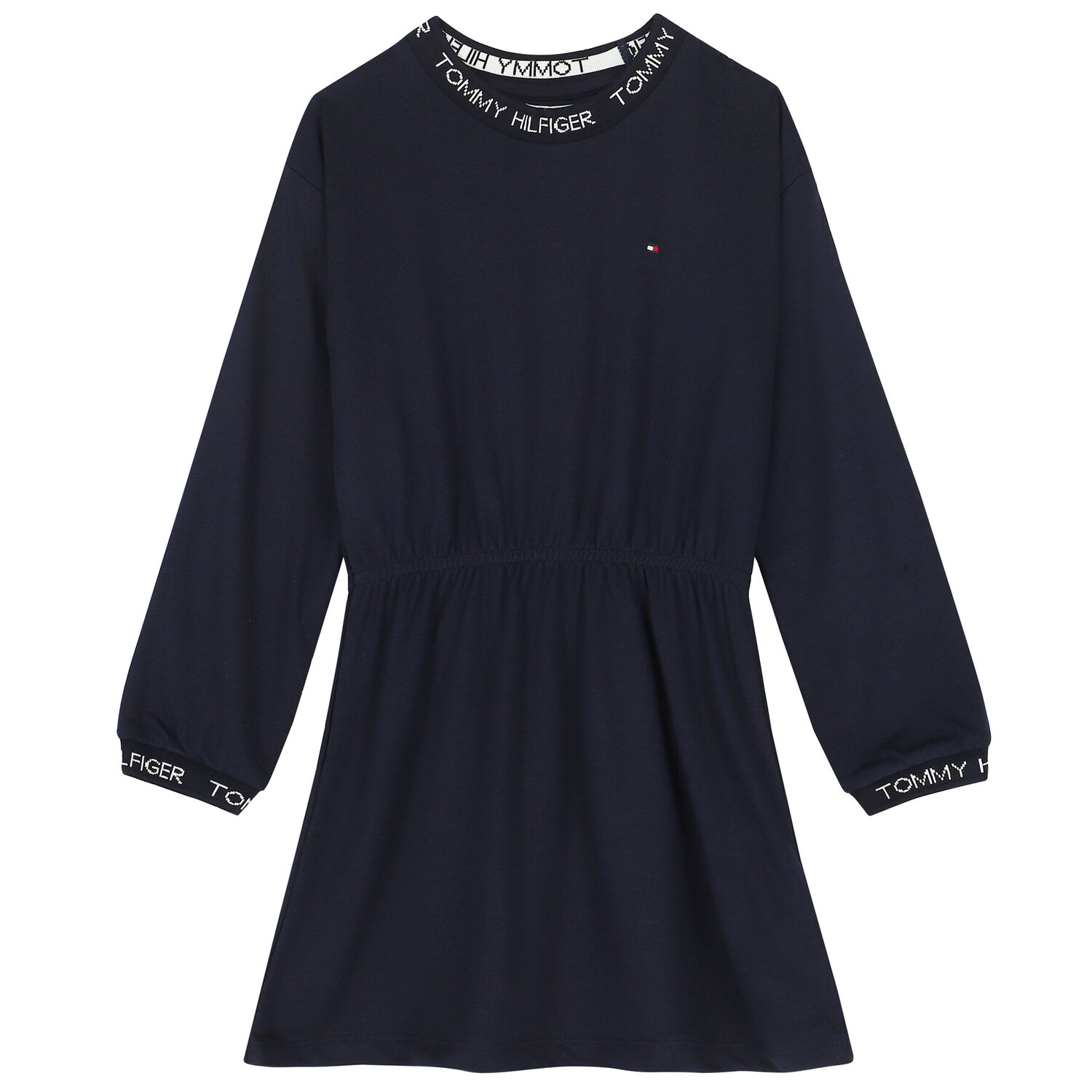 Girls Grey Logo Dress, 2, hi-res