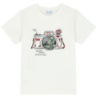 Boys Ivory Camera Holographic T-Shirt, 2, hi-res