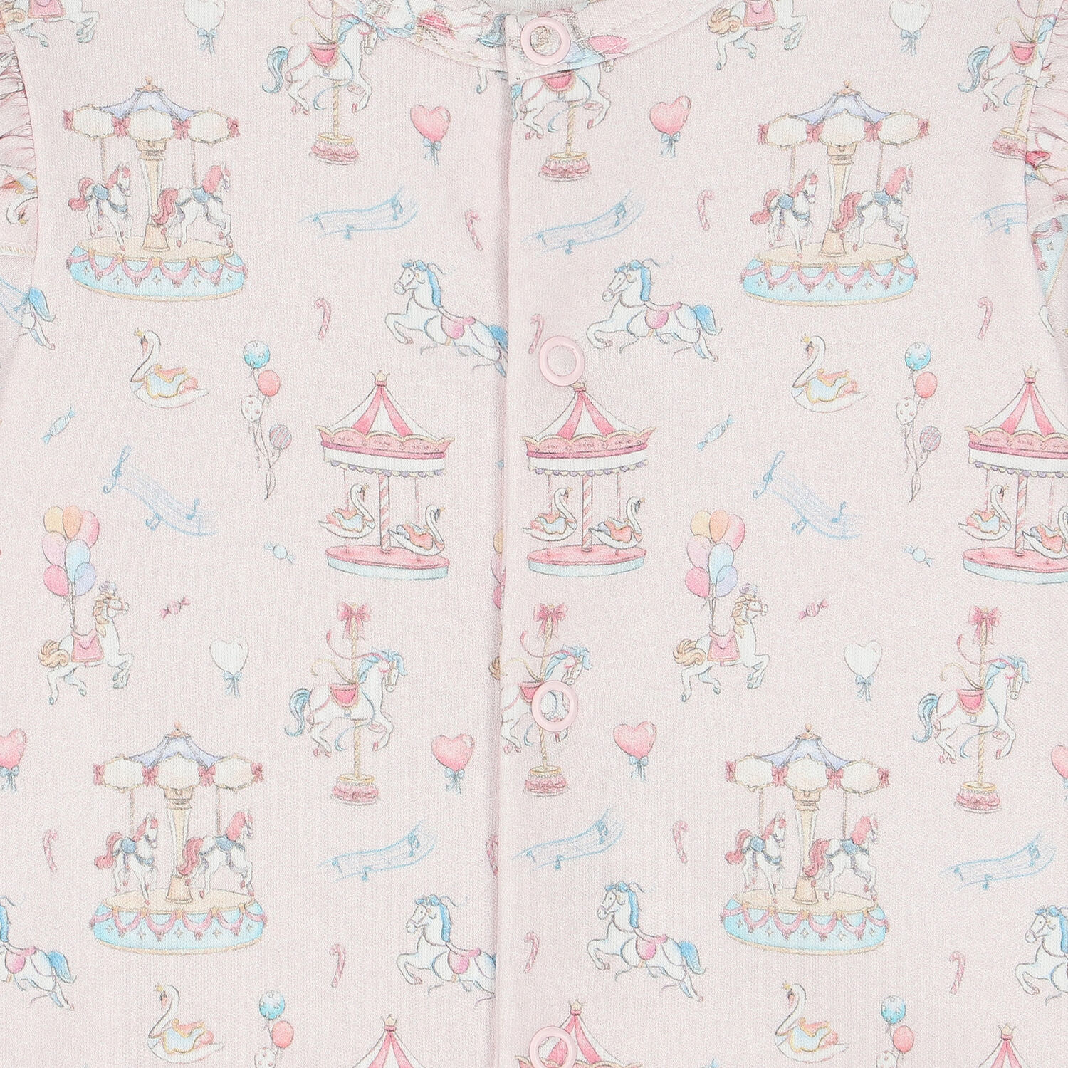 Baby Girls Pink Carousel Babygrow, 1, hi-res image number null