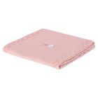 Baby Girls Pink Floral Knit Blanket, 2, hi-res