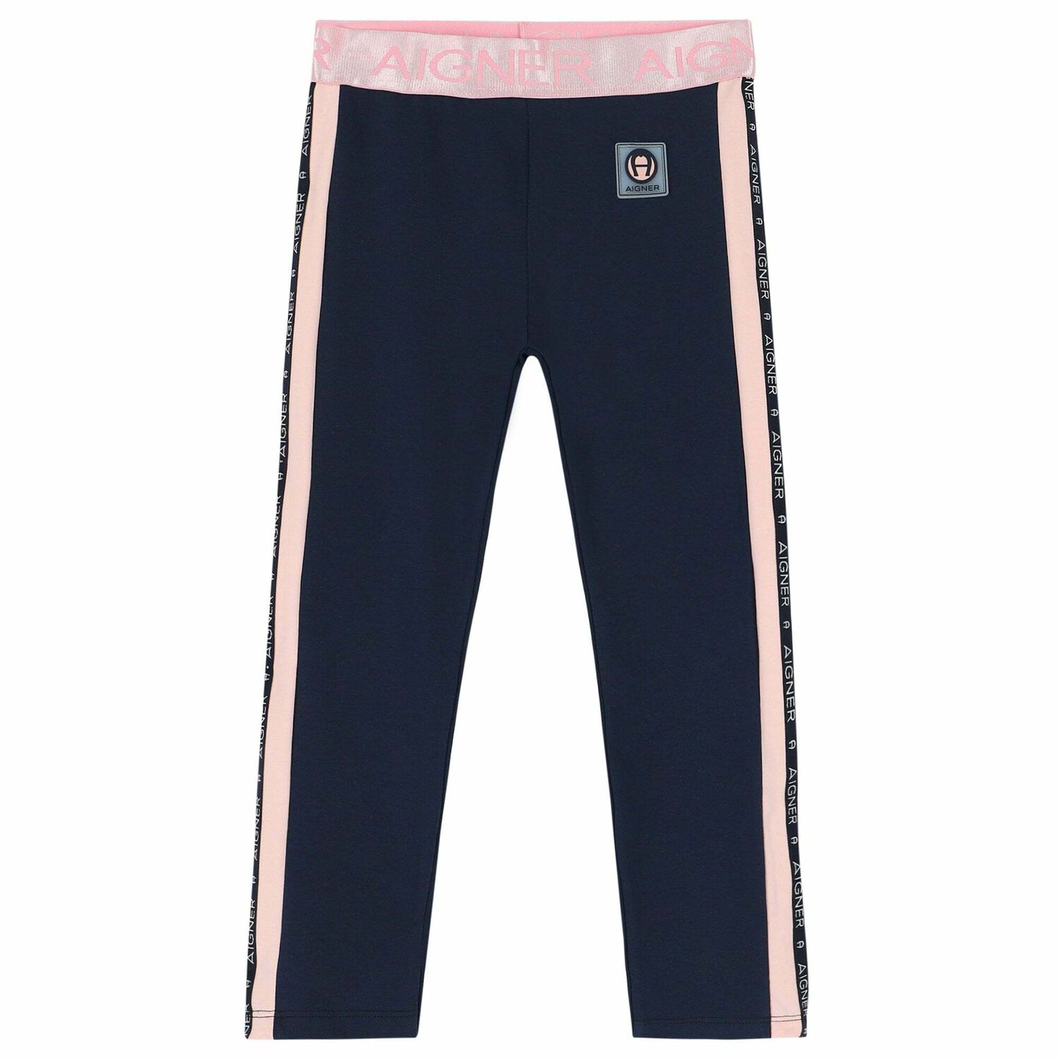 Girls Navy Blue Leggings, 1, hi-res