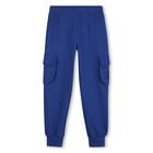 Boys Blue Logo Joggers, 1, hi-res