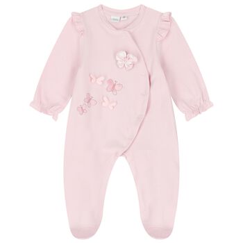 Baby Girls Pink Butterfly Babygrow