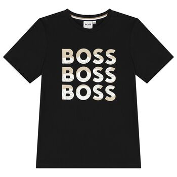 Boys Black Logo T-Shirt