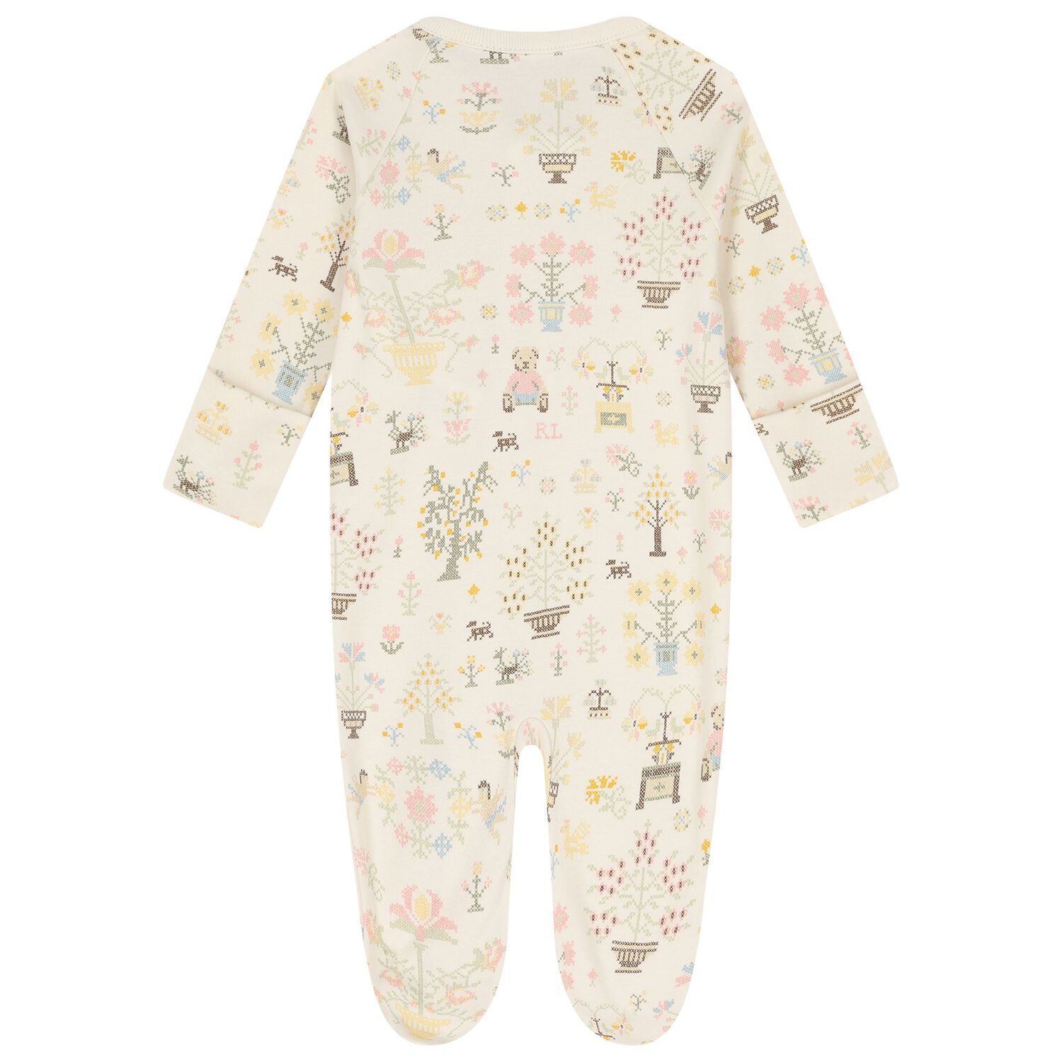 Baby Girls Ivory Floral Babygrow Gift Set, 1, hi-res
