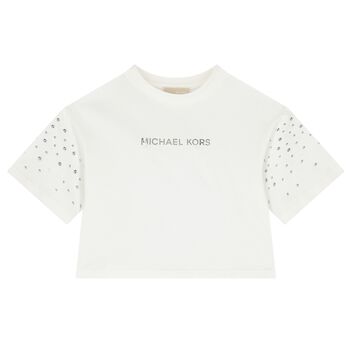 Girls White Logo T-Shirt