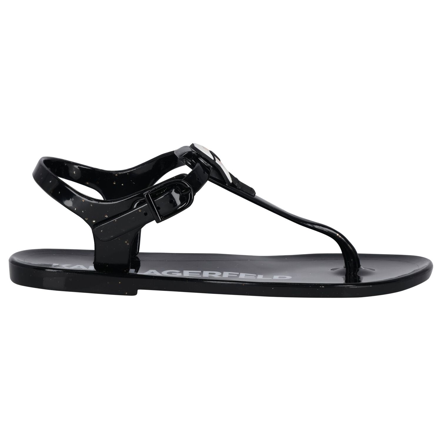 Girls Black Karl & Choupette Sandals, 1, hi-res image number null