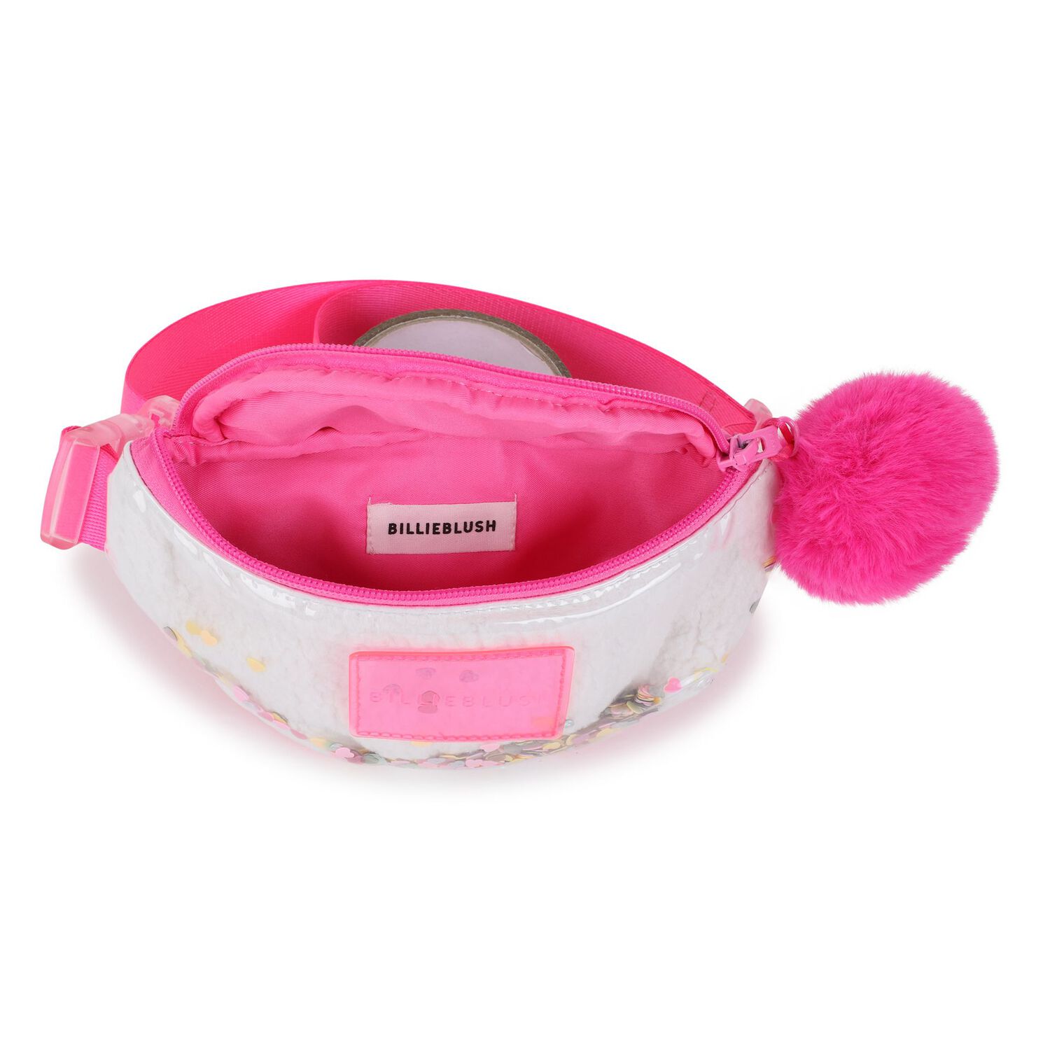 Girls Pink Sequin Belt Bag, 1, hi-res