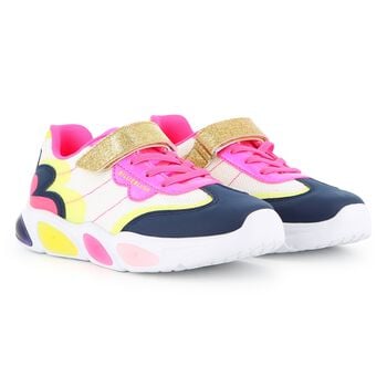 Girls Multi-Coloured Logo Trainers