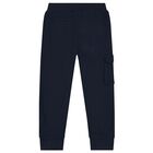 Boys Navy Blue Logo Tracksuit, 2, hi-res