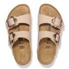 Girls Beige Arizona Flower Buckle Sandals, 1, hi-res