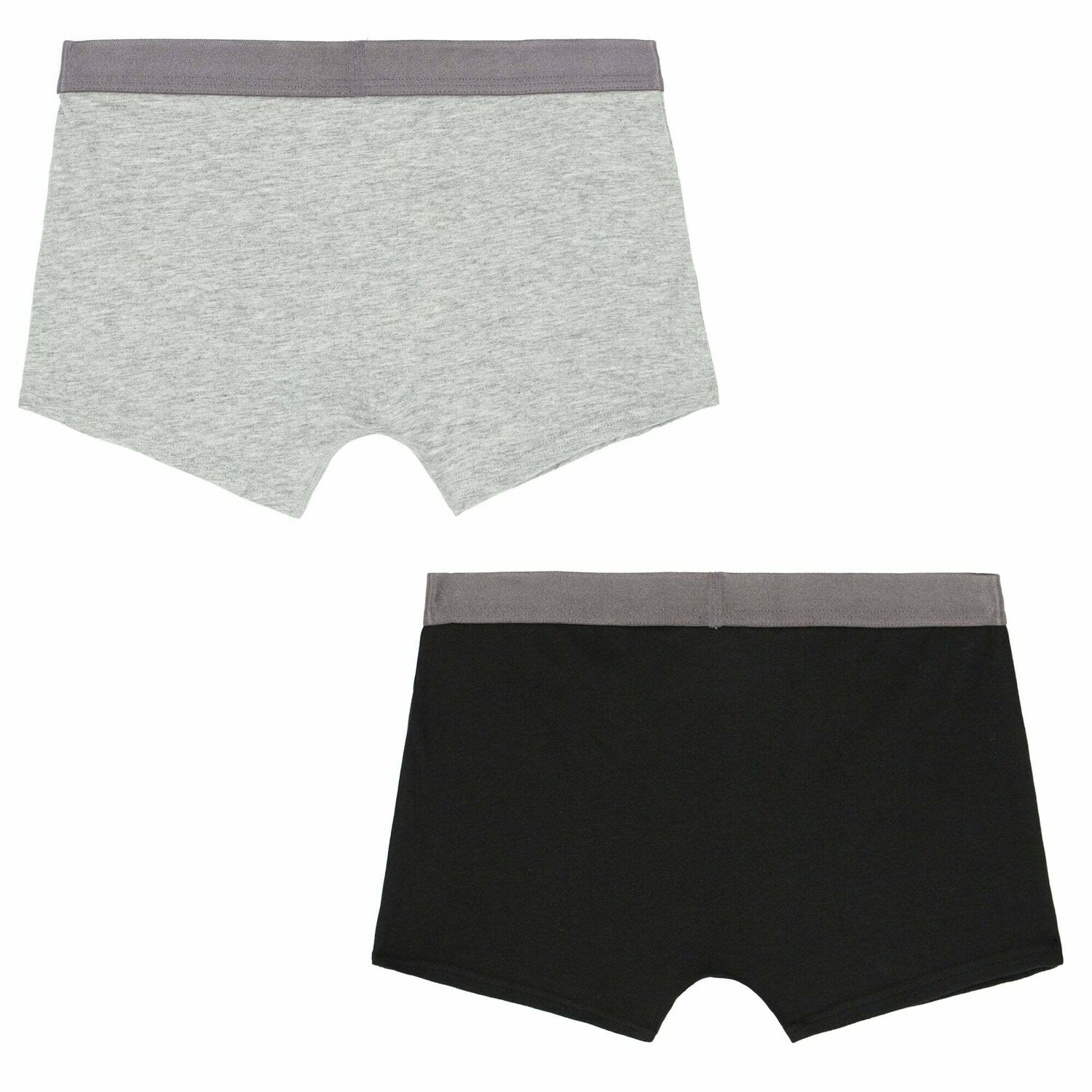 Boys Grey & Black Boxer Shorts ( 2-Pack ), 1, hi-res