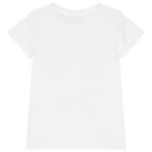 Girls White Logo T-Shirt, 1, hi-res