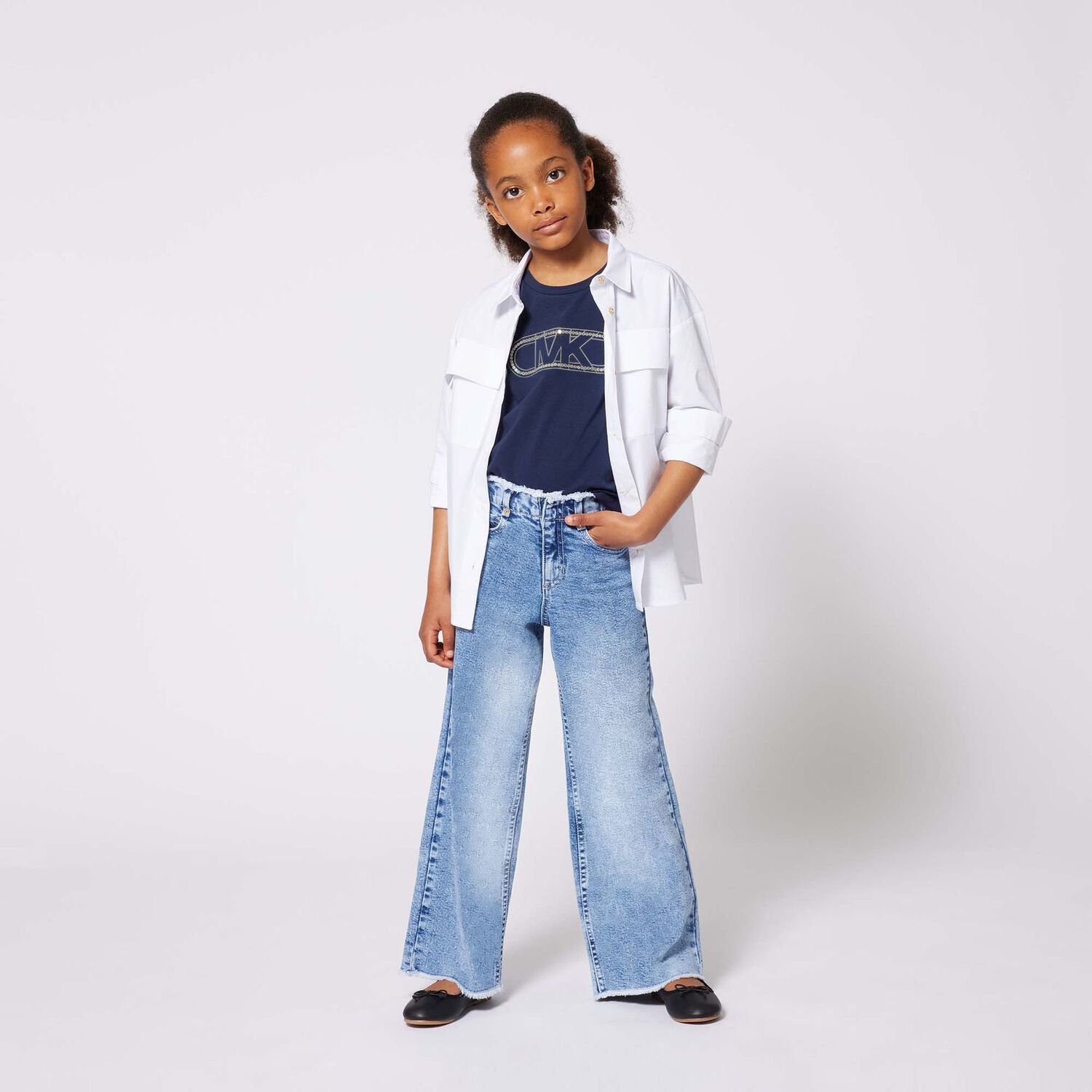 Girls Navy Blue Logo T-Shirt, 2, hi-res