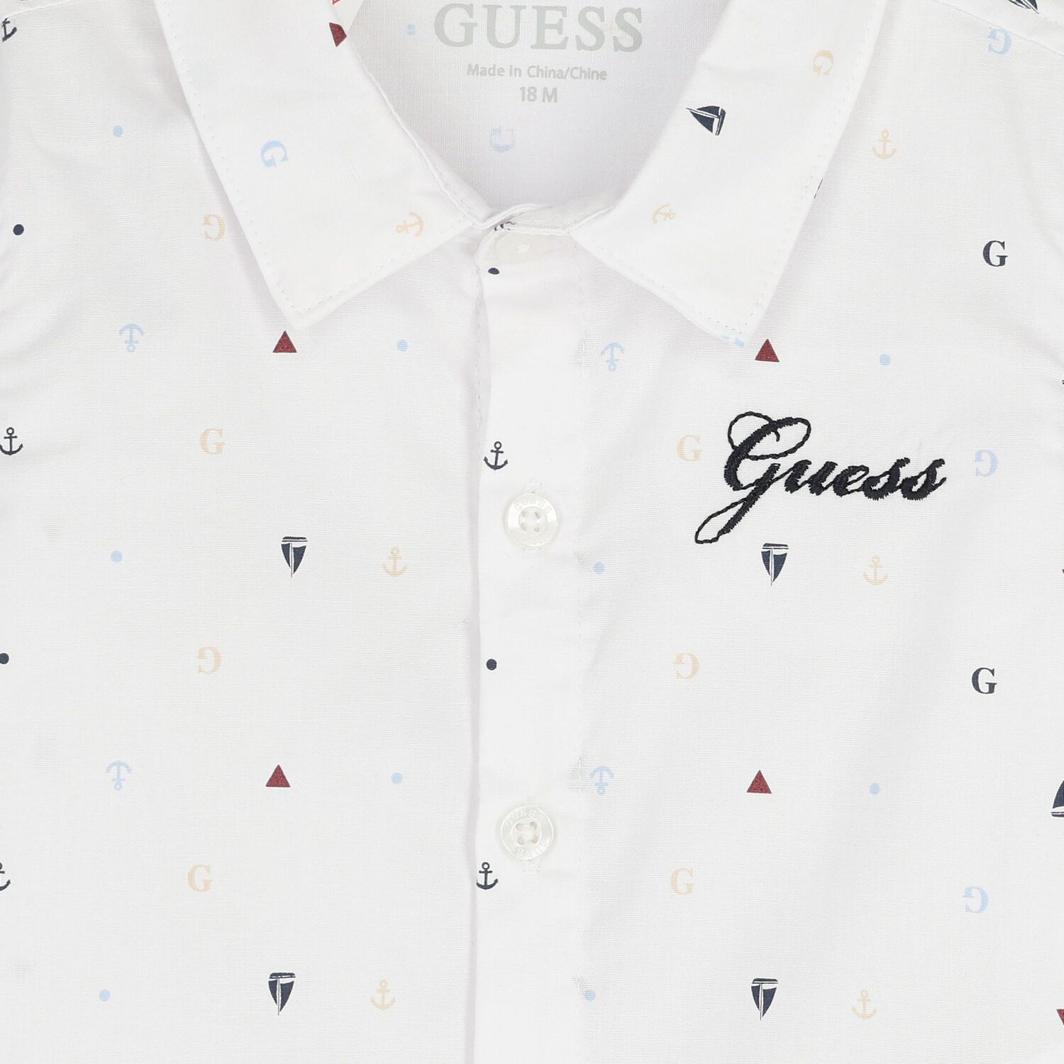 Baby Boys Blue & White Shorts Set, 2, hi-res