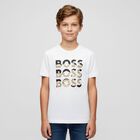 Boys White Logo T-Shirt, 5, hi-res