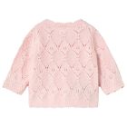 Baby Girls Pink Knitted Cardigan, 1, hi-res