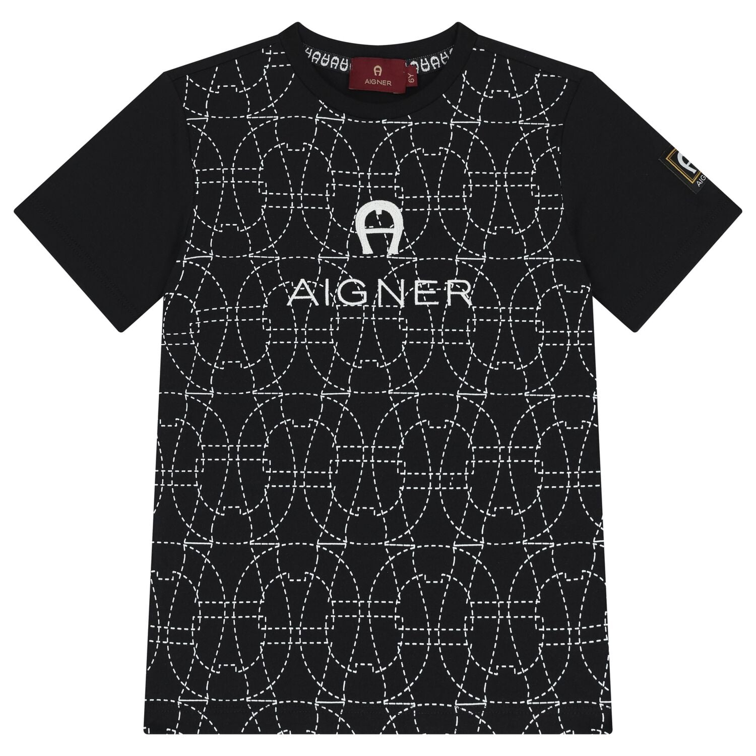 Boys Black Logo T-Shirt, 2, hi-res