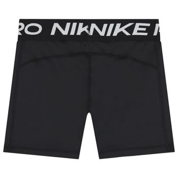 Girls Black Logo Cycling Shorts