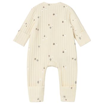 Beige Ribbed Babygrow