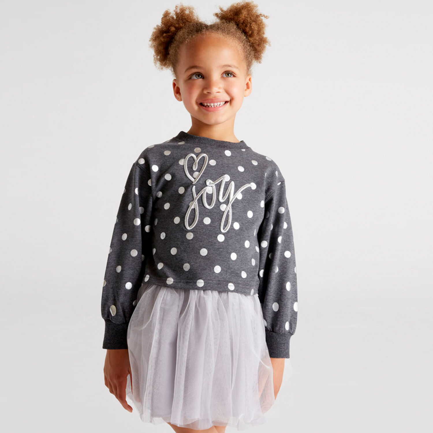 Girls Grey & Silver Skirt Set, 1, hi-res