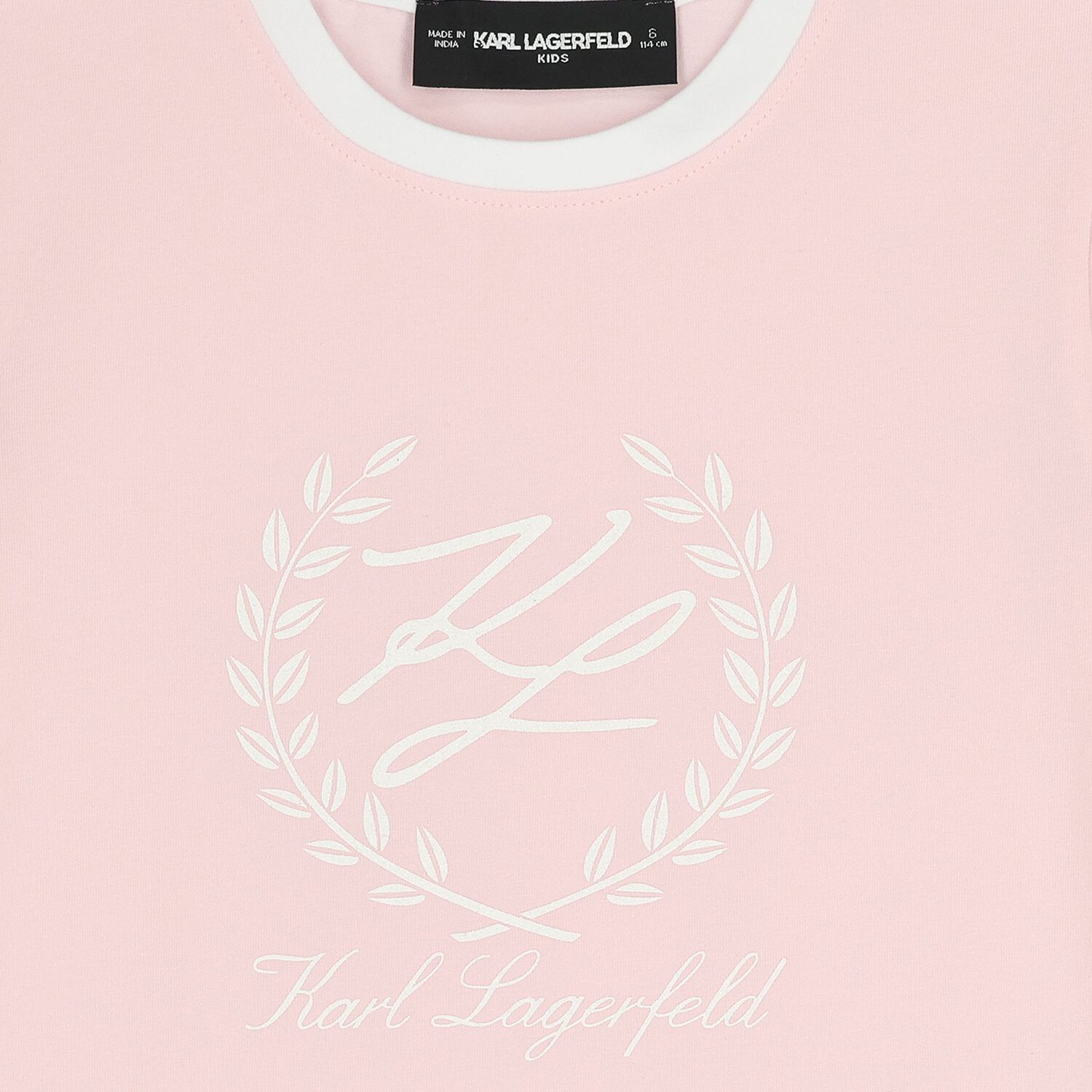 Girls Pink & White Logo T-Shirt, 3, hi-res
