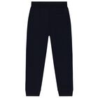 Boys Navy Blue Logo Joggers, 1, hi-res