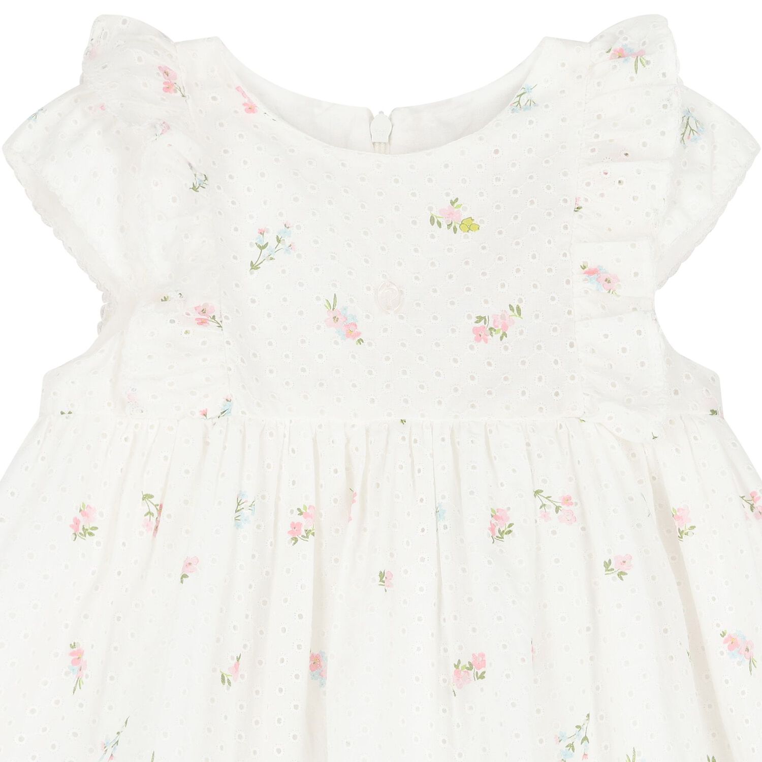 Younger Girls White Liberty Dress, 1, hi-res
