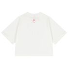 Girls White Disney Logo T-Shirt, 1, hi-res