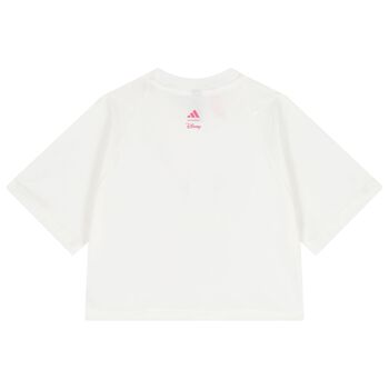 Girls White Disney Logo T-Shirt