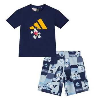 Younger Boys Blue Disney Shorts Set