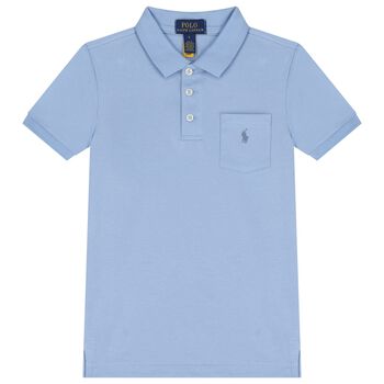 Ralph Lauren Boys Blue Logo Polo Shirt, 1 Boys Blue Logo Polo Shirt